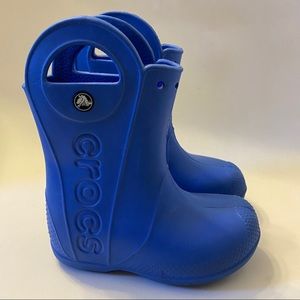 Crocs Kids’ Handle It Rain Boot. Blue. Size 11k. Used.